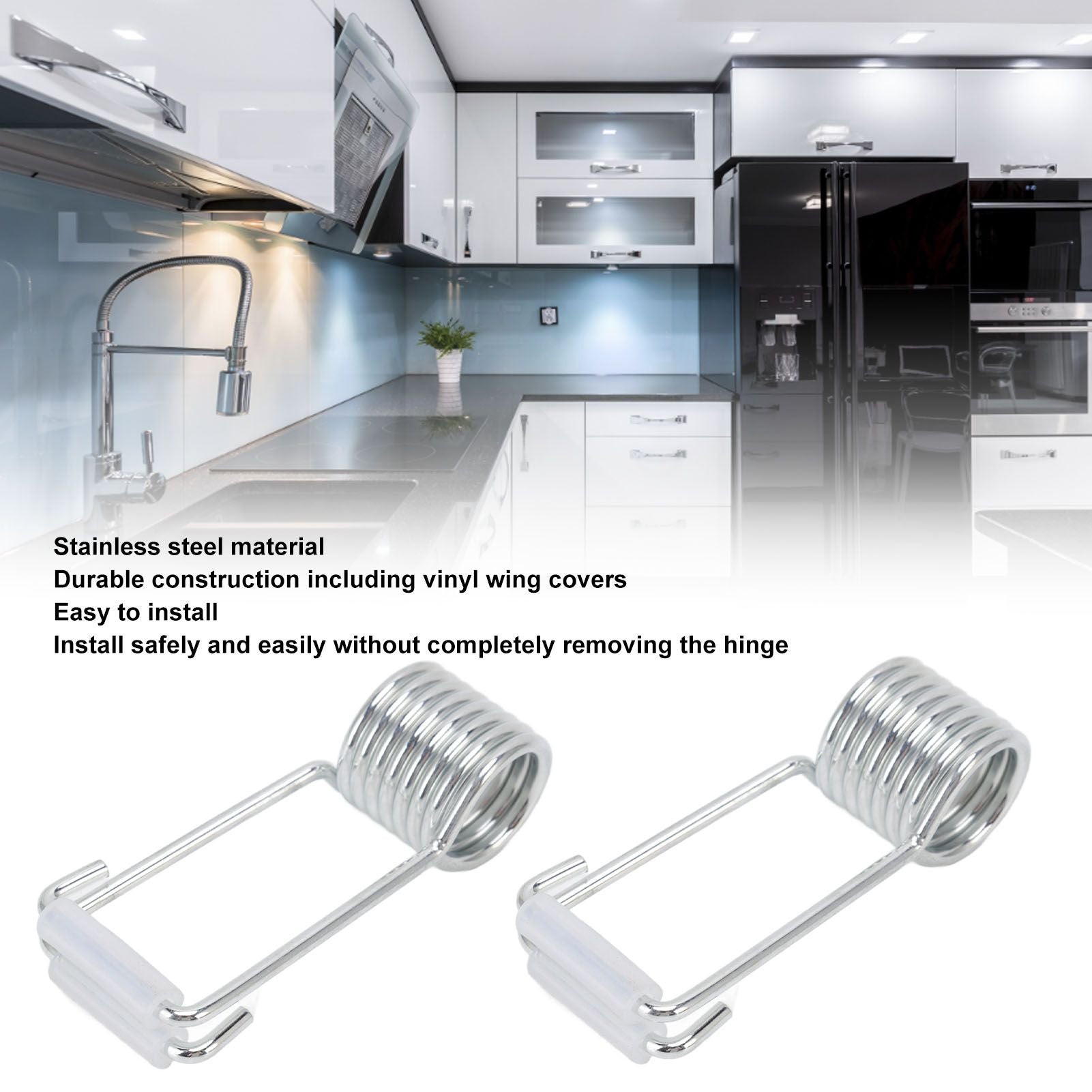 4 PCS 2CM Spring Hinge Door Closer Self Closing Spring Butt Hinge Pins Door Latch Accessories V1294-YM3114220084711-0421
