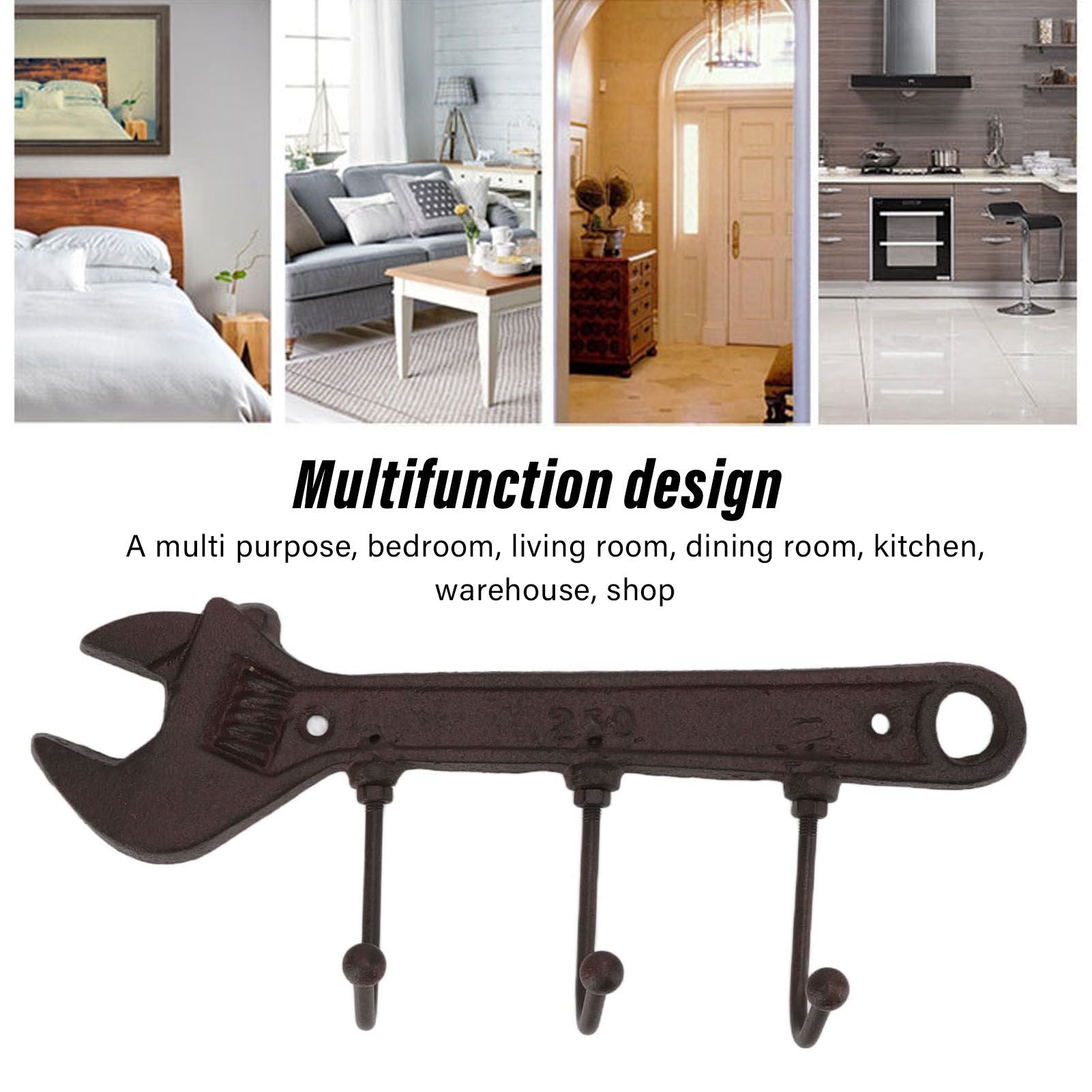 Industrial Style Hook Innovative Wall Decorative Cast Iron Hooks Clothes Hanger Pendant for Bar Entryway V1294-YM3114220084912-0421