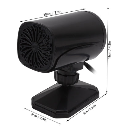 Car Heater Fan 2 in 1 Cooling Heating Car Fan Portable Windshield Defroster Defogger Black 12V V1294-YM3114220085312-0421