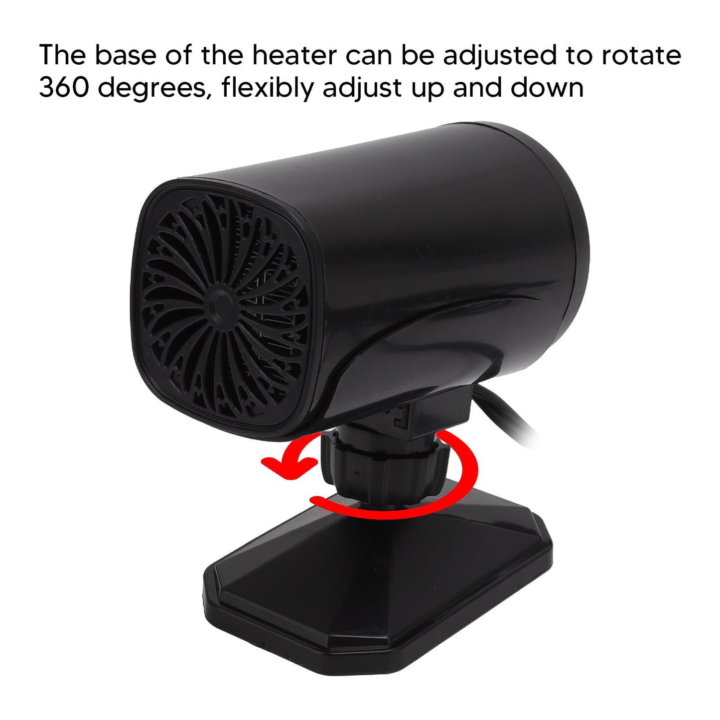 Car Heater Fan 2 in 1 Cooling Heating Car Fan Portable Windshield Defroster Defogger Black 12V V1294-YM3114220085312-0421
