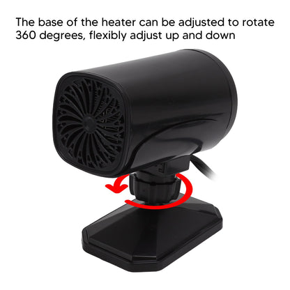 Car Heater Fan 2 in 1 Cooling Heating Car Fan Portable Windshield Defroster Defogger Black 12V V1294-YM3114220085312-0421