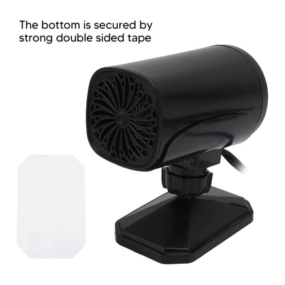 Car Heater Fan 2 in 1 Cooling Heating Car Fan Portable Windshield Defroster Defogger Black 12V V1294-YM3114220085312-0421