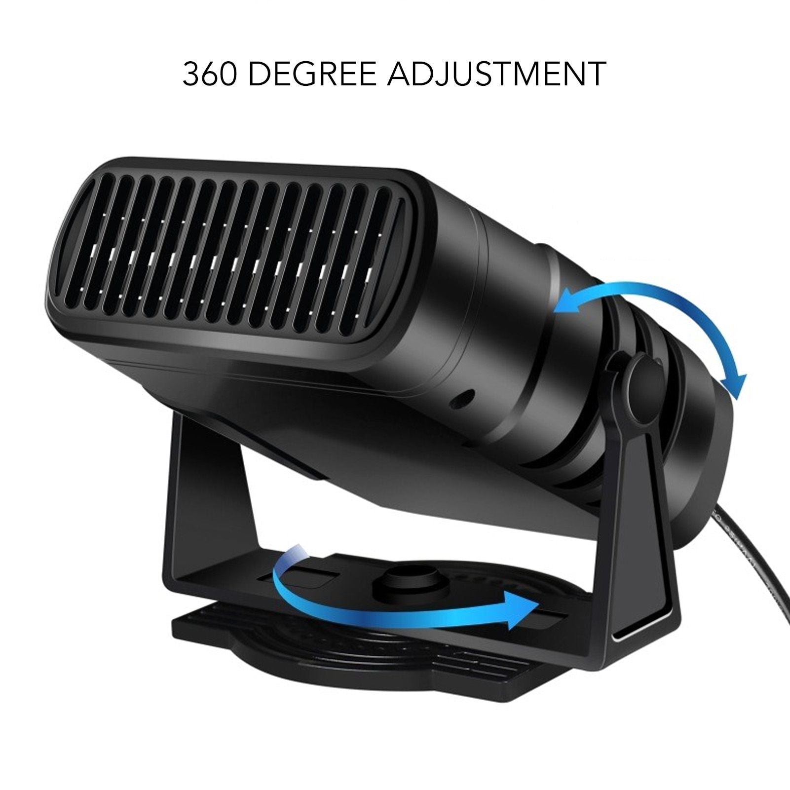 Car Heater Dual Use 2 Modes Angle Adjustment Fireproof Car Demister Defroster for Cleaning Windshield Window V1294-YM3114220085412-0421