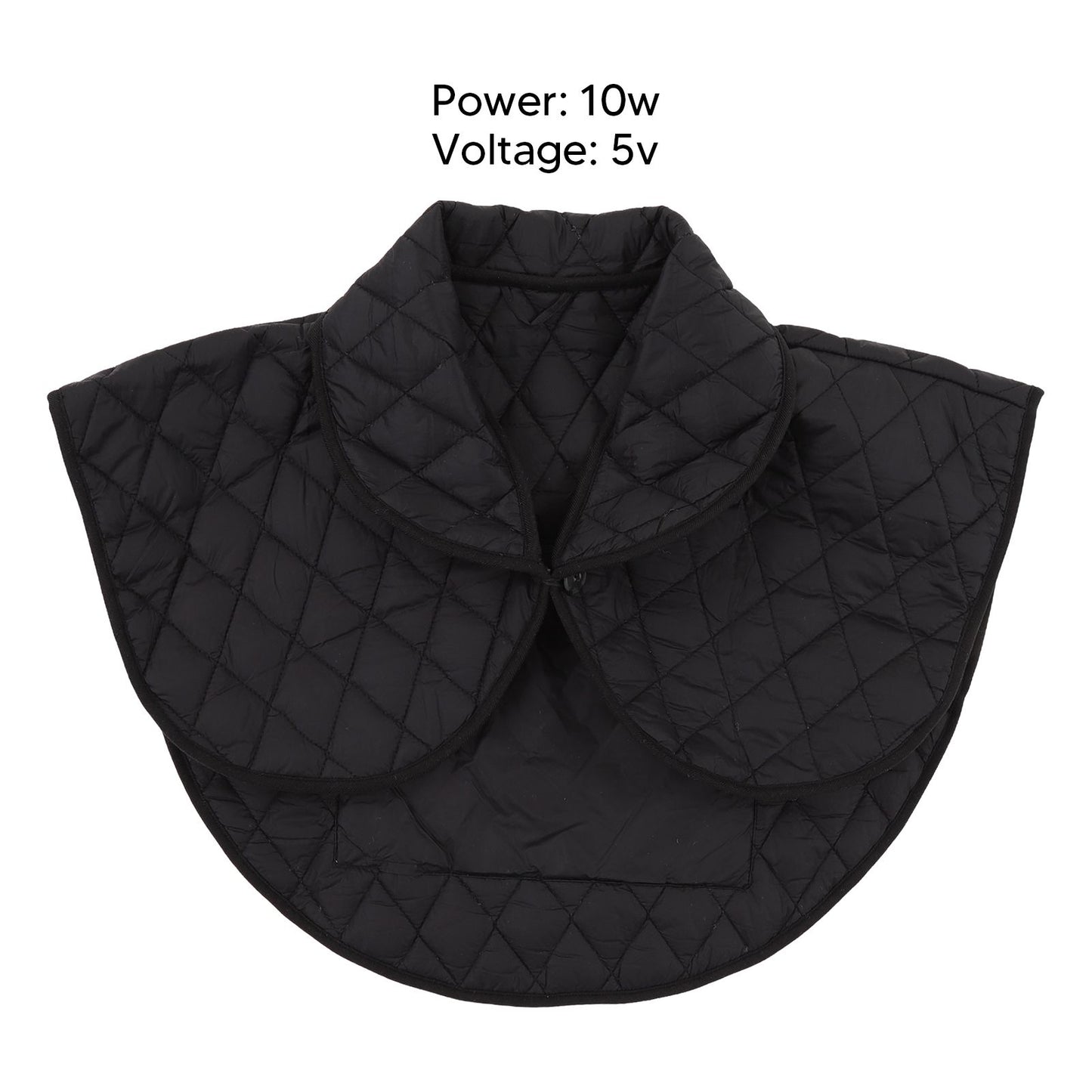 Shoulder Heating Pad Cold Proof Polyester Fiber USB Power Supply Unisex Electric Heated Shawl for Winter Black V1294-YM3114220085611-0421