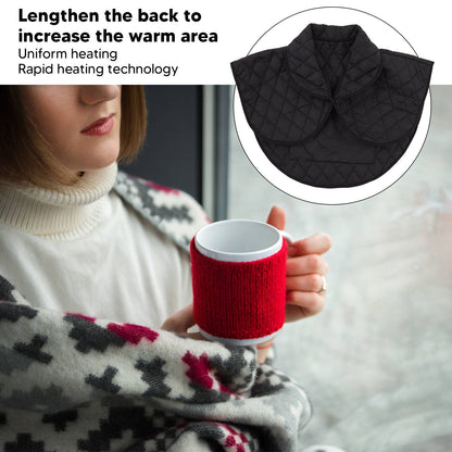 Shoulder Heating Pad Cold Proof Polyester Fiber USB Power Supply Unisex Electric Heated Shawl for Winter Black V1294-YM3114220085611-0421