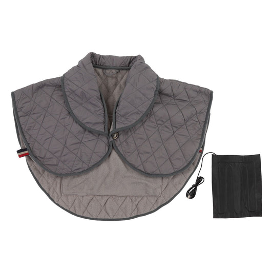 Shoulder Heating Pad Cold Proof Polyester Fiber USB Power Supply Unisex Electric Heated Shawl for Winter Grey V1294-YM3114220085612-0421