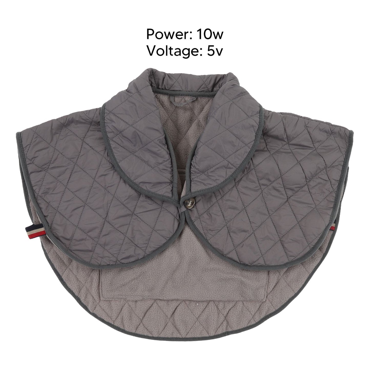 Shoulder Heating Pad Cold Proof Polyester Fiber USB Power Supply Unisex Electric Heated Shawl for Winter Grey V1294-YM3114220085612-0421