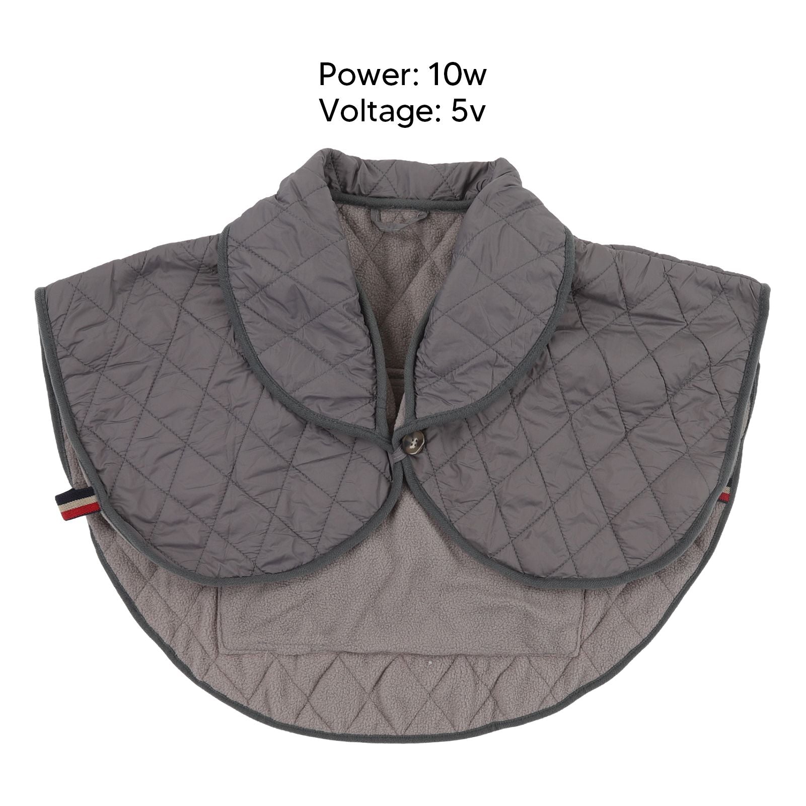 Shoulder Heating Pad Cold Proof Polyester Fiber USB Power Supply Unisex Electric Heated Shawl for Winter Grey V1294-YM3114220085612-0421