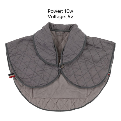 Shoulder Heating Pad Cold Proof Polyester Fiber USB Power Supply Unisex Electric Heated Shawl for Winter Grey V1294-YM3114220085612-0421