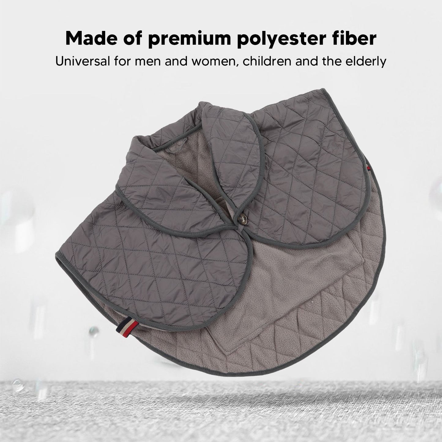 Shoulder Heating Pad Cold Proof Polyester Fiber USB Power Supply Unisex Electric Heated Shawl for Winter Grey V1294-YM3114220085612-0421