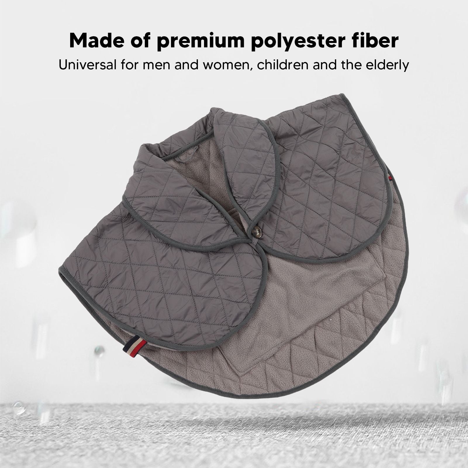 Shoulder Heating Pad Cold Proof Polyester Fiber USB Power Supply Unisex Electric Heated Shawl for Winter Grey V1294-YM3114220085612-0421