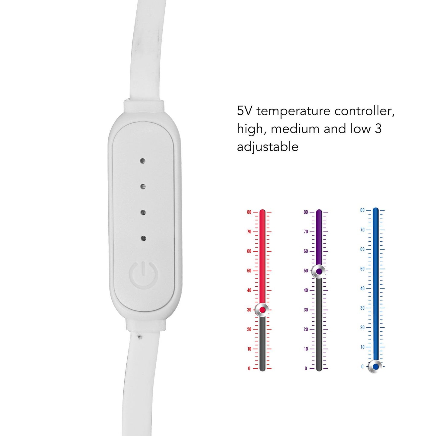 USB 5V Temperature Controller Temperature Control Power Cable Extension Cable with 3 Speed Adjustment V1294-YM3114220085911-0421