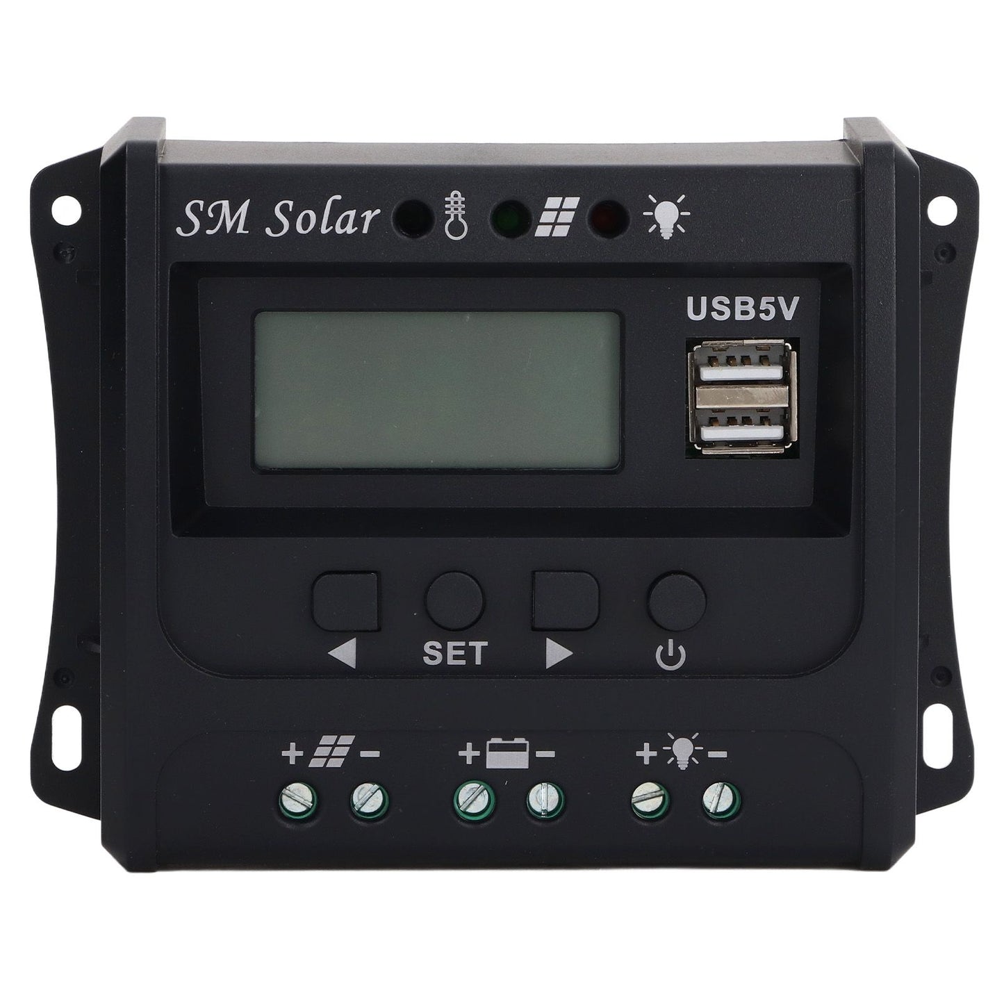 Solar Panel Controller 3 Stage PWM Charging Intelligent Microcontroller ABS Aluminum Plate 12V 24V Solar V1294-YM3114220088011-0421