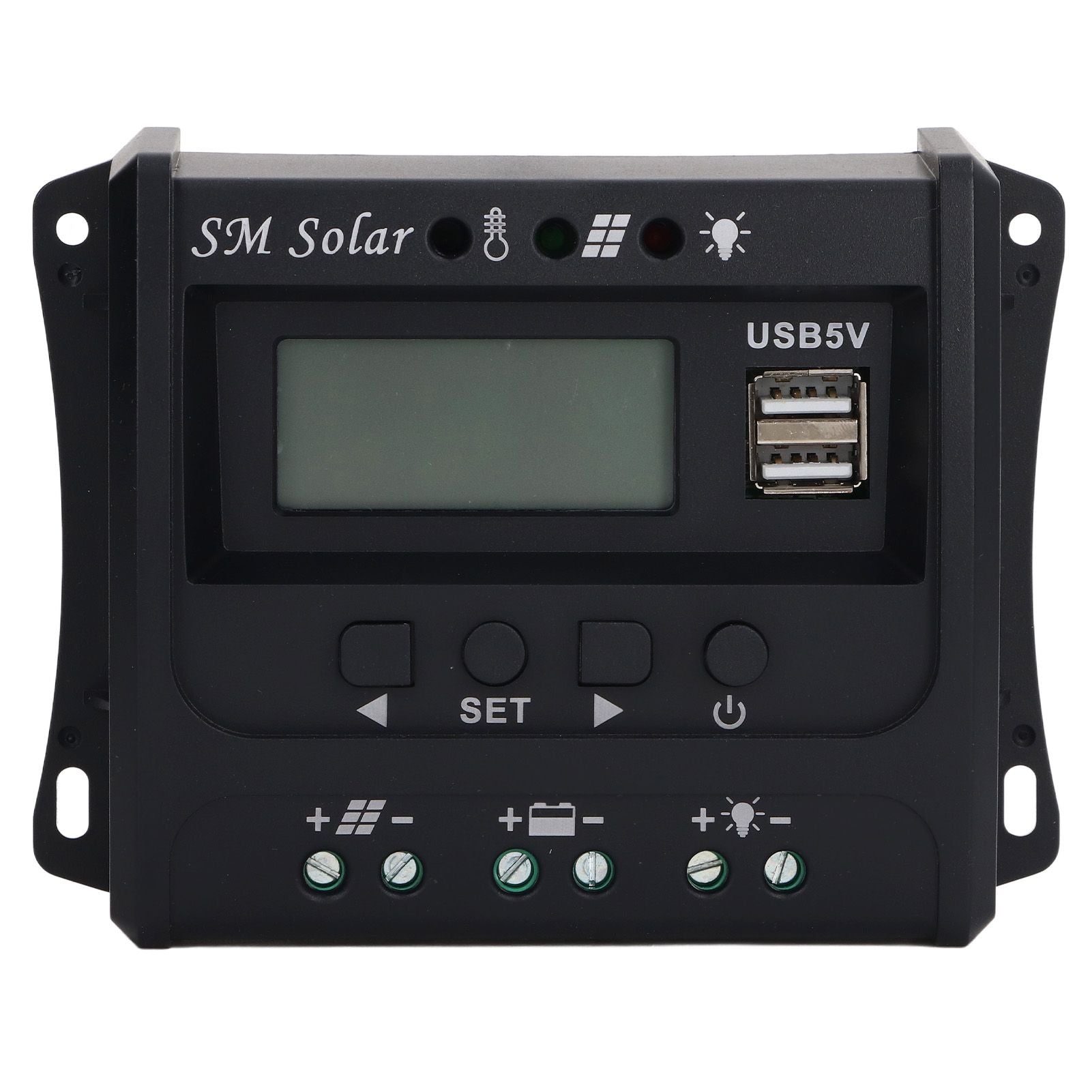 Solar Panel Controller 3 Stage PWM Charging Intelligent Microcontroller ABS Aluminum Plate 12V 24V Solar V1294-YM3114220088011-0421