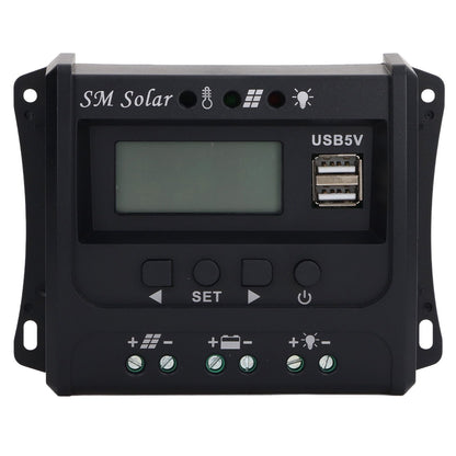 Solar Panel Controller 3 Stage PWM Charging Intelligent Microcontroller ABS Aluminum Plate 12V 24V Solar V1294-YM3114220088011-0421