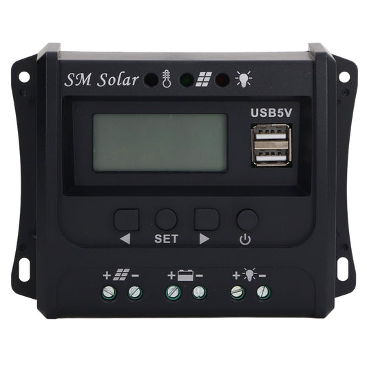 Solar Panel Controller 3 Stage PWM Charging Intelligent Microcontroller ABS Aluminum Plate 12V 24V Solar V1294-YM3114220088011-0421
