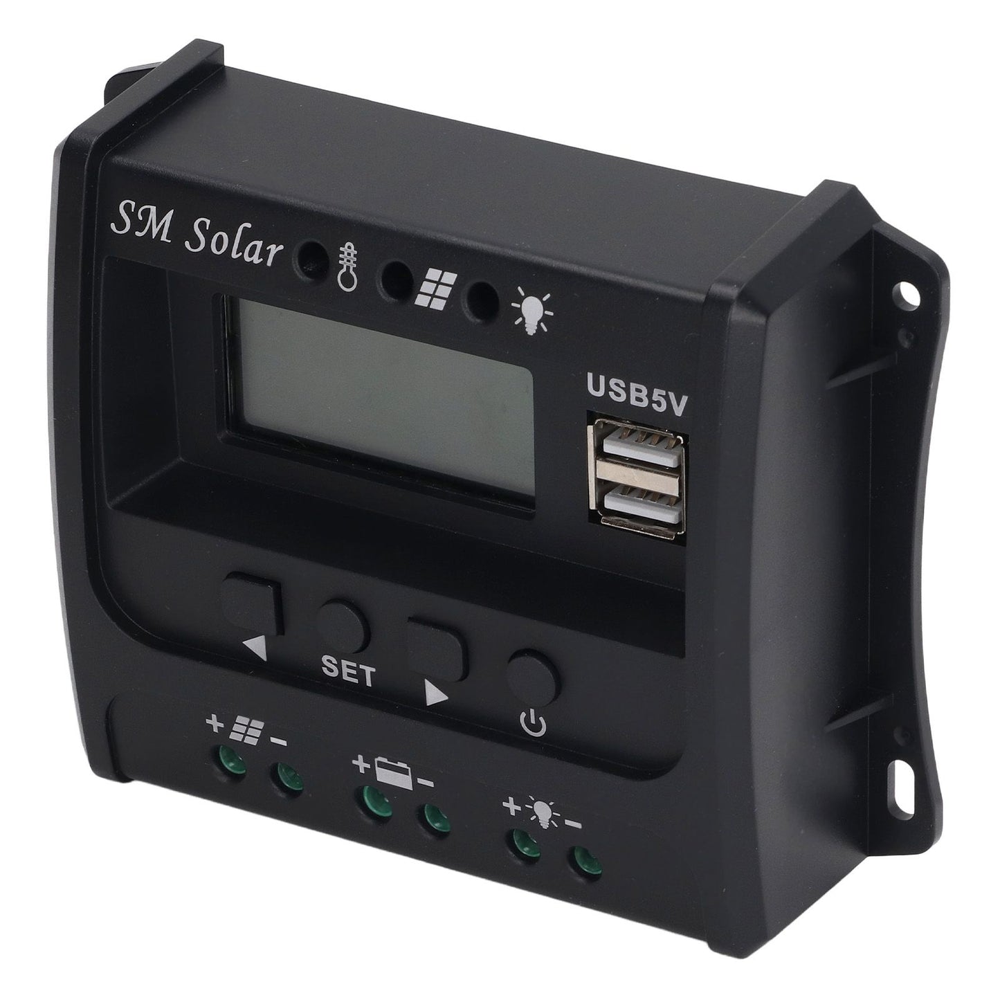 Solar Panel Controller 3 Stage PWM Charging Intelligent Microcontroller ABS Aluminum Plate 12V 24V Solar V1294-YM3114220088011-0421