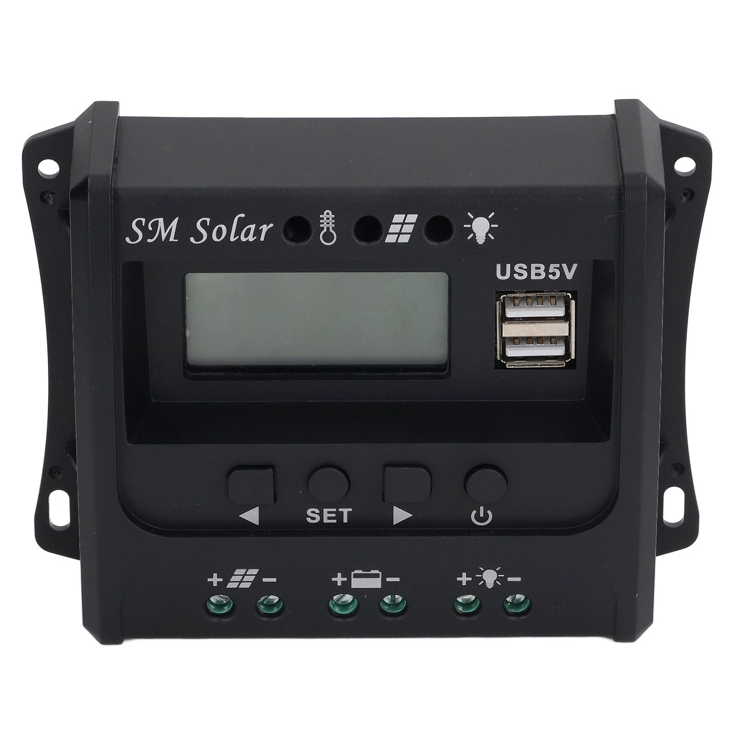 Solar Panel Controller 3 Stage PWM Charging Intelligent Microcontroller ABS Aluminum Plate 12V 24V Solar V1294-YM3114220088011-0421