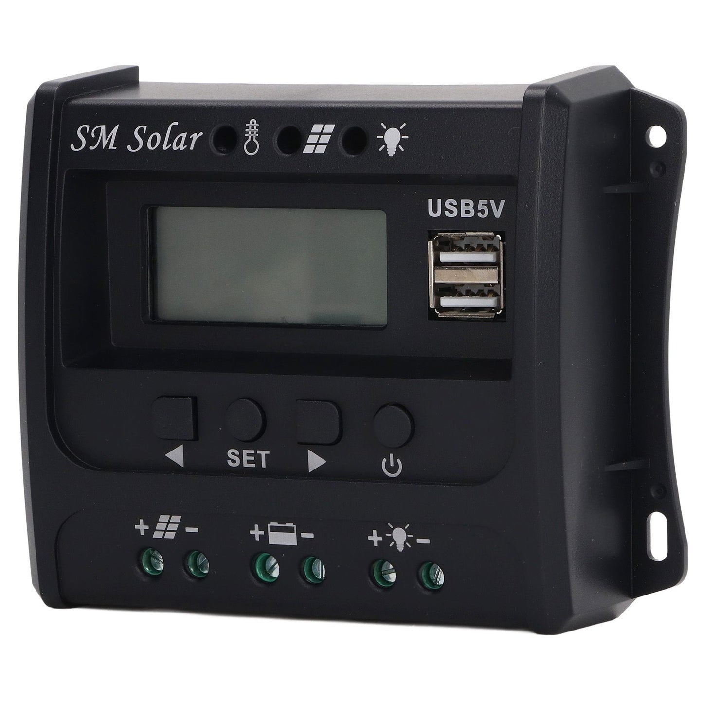 Solar Panel Controller 3 Stage PWM Charging Intelligent Microcontroller ABS Aluminum Plate 12V 24V Solar V1294-YM3114220088011-0421