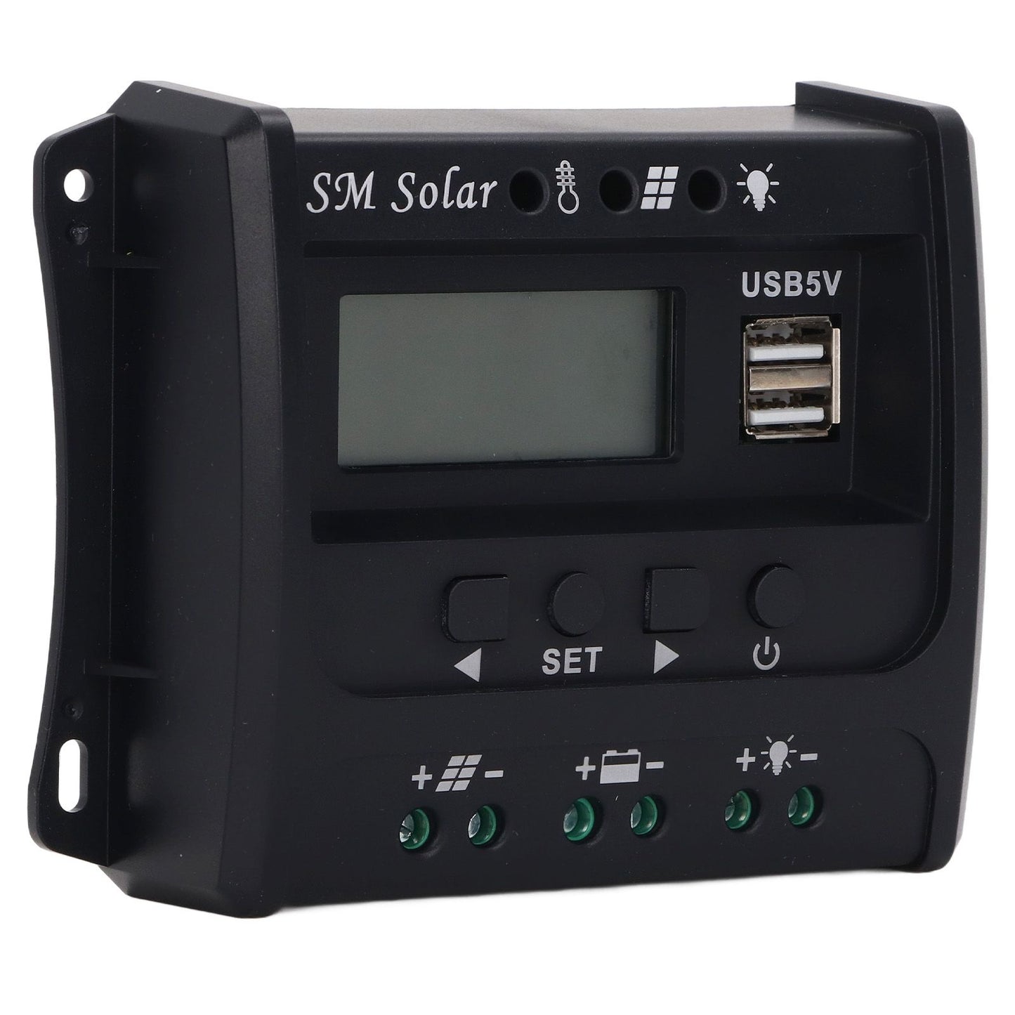 Solar Panel Controller 3 Stage PWM Charging Intelligent Microcontroller ABS Aluminum Plate 12V 24V Solar V1294-YM3114220088011-0421