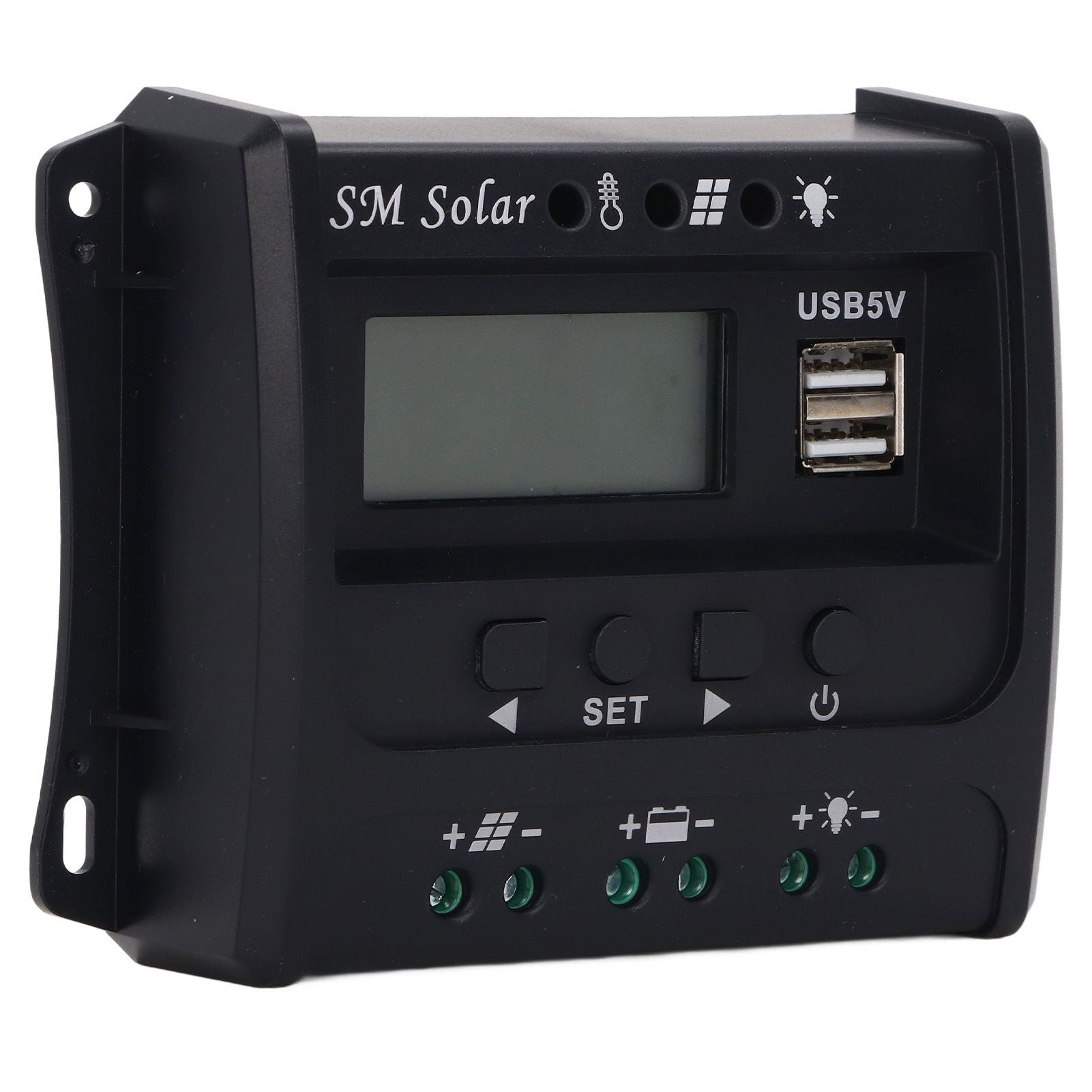Solar Panel Controller 3 Stage PWM Charging Intelligent Microcontroller ABS Aluminum Plate 12V 24V Solar V1294-YM3114220088011-0421