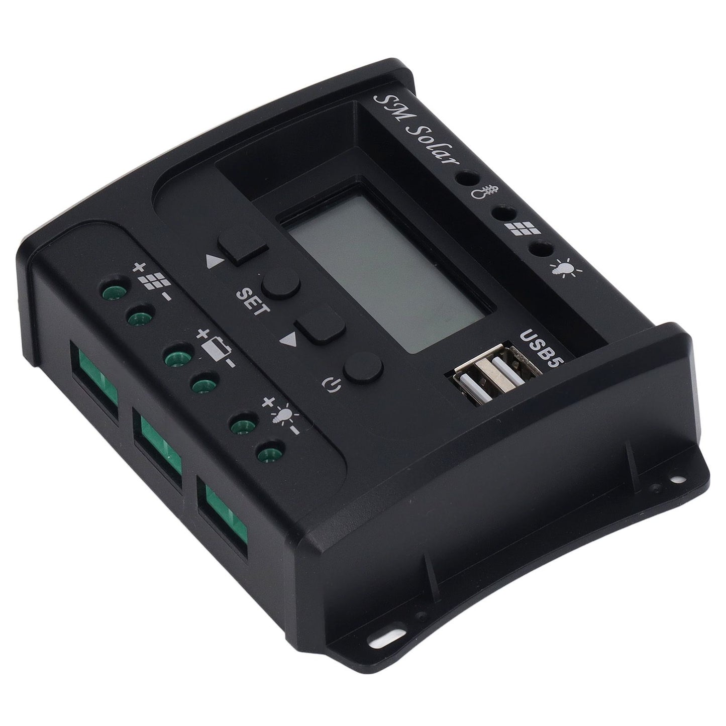 Solar Panel Controller 3 Stage PWM Charging Intelligent Microcontroller ABS Aluminum Plate 12V 24V Solar V1294-YM3114220088011-0421