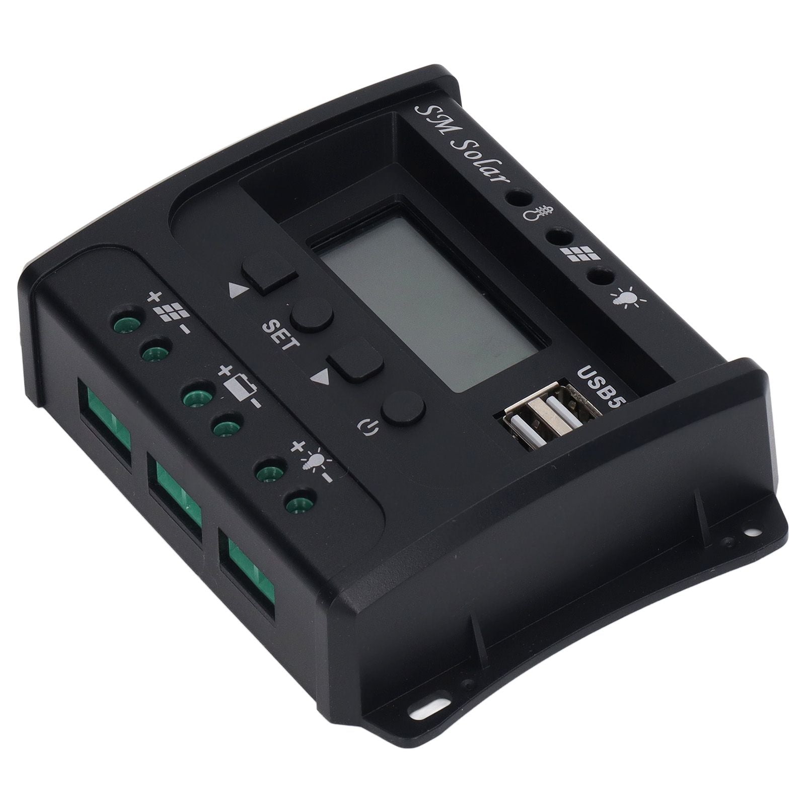 Solar Panel Controller 3 Stage PWM Charging Intelligent Microcontroller ABS Aluminum Plate 12V 24V Solar V1294-YM3114220088011-0421