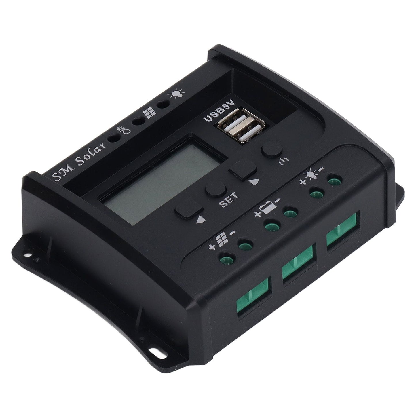 Solar Panel Controller 3 Stage PWM Charging Intelligent Microcontroller ABS Aluminum Plate 12V 24V Solar V1294-YM3114220088011-0421