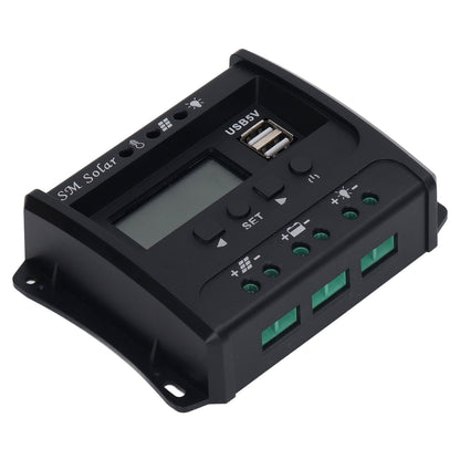 Solar Panel Controller 3 Stage PWM Charging Intelligent Microcontroller ABS Aluminum Plate 12V 24V Solar V1294-YM3114220088011-0421