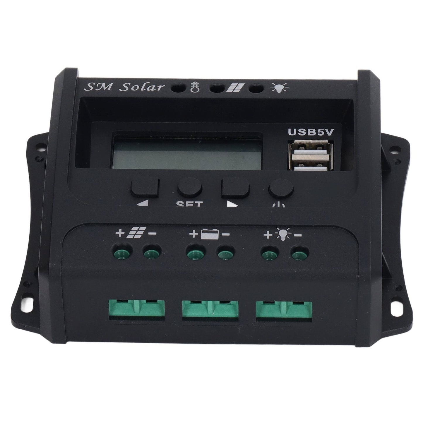 Solar Panel Controller 3 Stage PWM Charging Intelligent Microcontroller ABS Aluminum Plate 12V 24V Solar V1294-YM3114220088011-0421