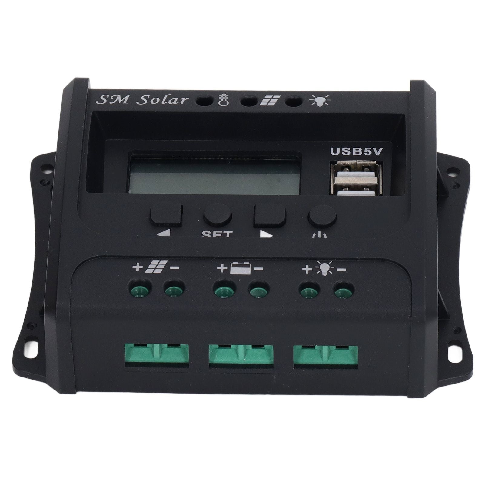 Solar Panel Controller 3 Stage PWM Charging Intelligent Microcontroller ABS Aluminum Plate 12V 24V Solar V1294-YM3114220088011-0421
