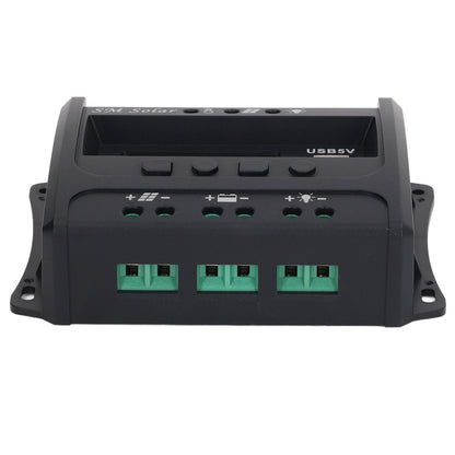 Solar Panel Controller 3 Stage PWM Charging Intelligent Microcontroller ABS Aluminum Plate 12V 24V Solar V1294-YM3114220088011-0421