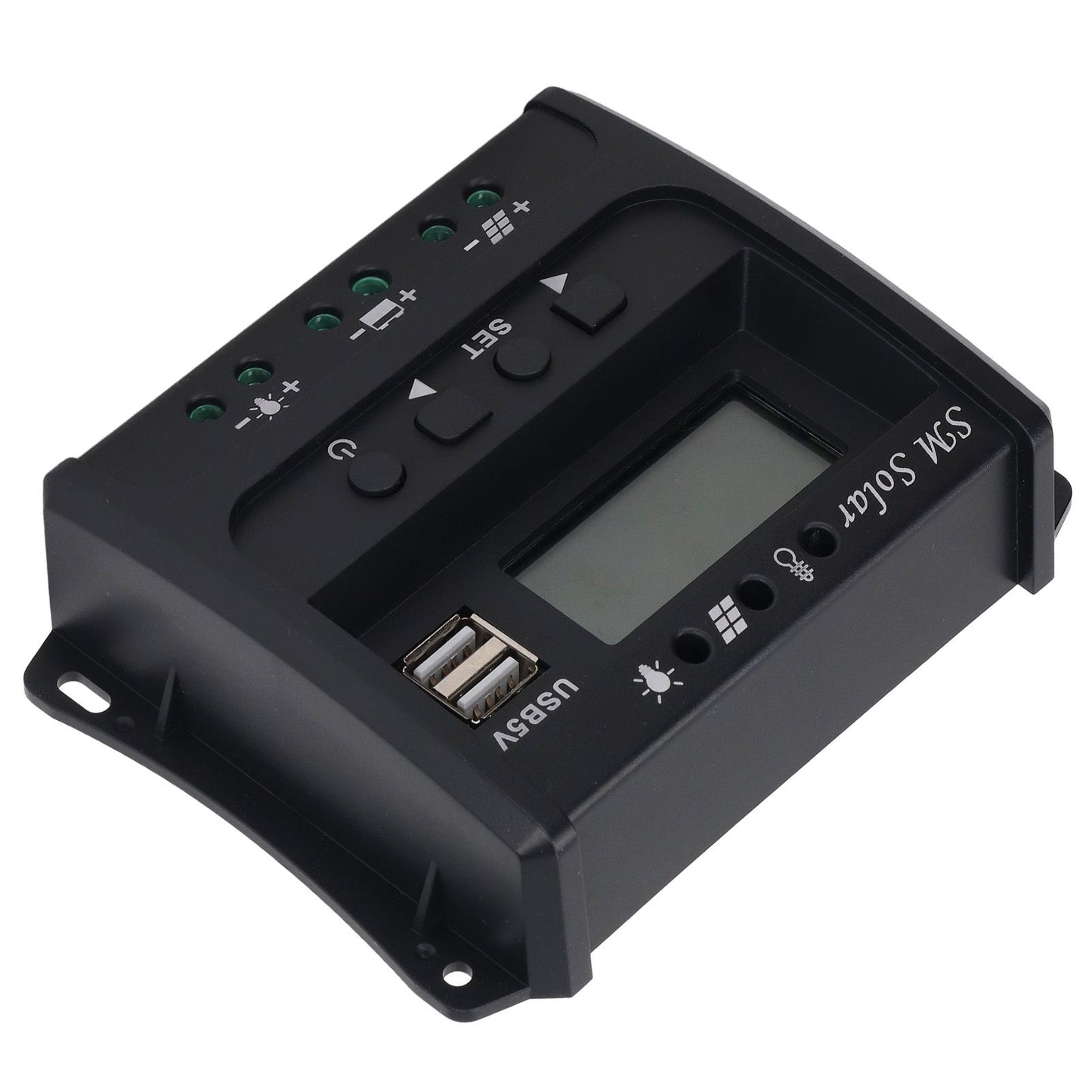 Solar Panel Controller 3 Stage PWM Charging Intelligent Microcontroller ABS Aluminum Plate 12V 24V Solar V1294-YM3114220088011-0421