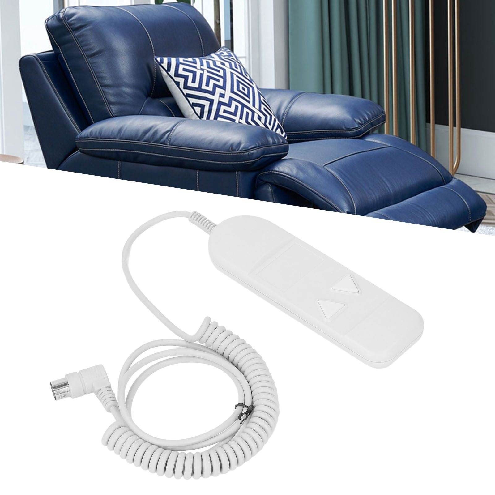 8 Pin 2 Button Remote Handset Controller Plastic Hand Control Replacement for Lift Chair Power Recliner V1294-YM3114220089511-0421
