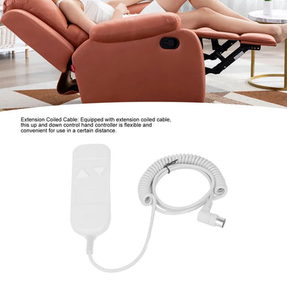 8 Pin 2 Button Remote Handset Controller Plastic Hand Control Replacement for Lift Chair Power Recliner V1294-YM3114220089511-0421