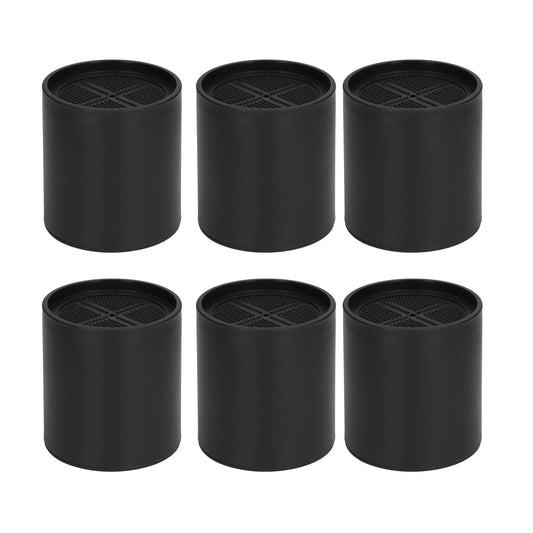 6PCS Furniture Leg Extender Plastic Round 4in Rise Black Furniture Risers for Home Office Sofa V1294-YM3114220090611-0421