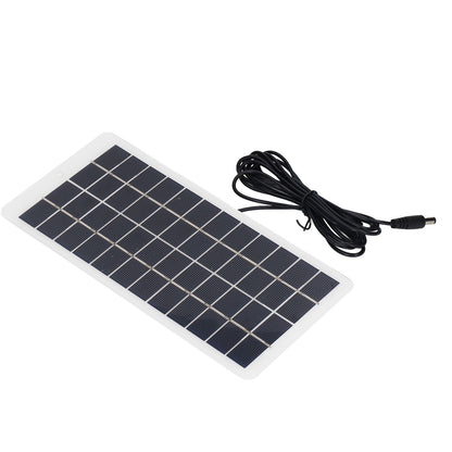 Solar Panel Polysilicon High Light Transmission Portable Solar Cell with DC Interface for 3.7V Battery 5W 12V V1294-YM3114220090811-0421