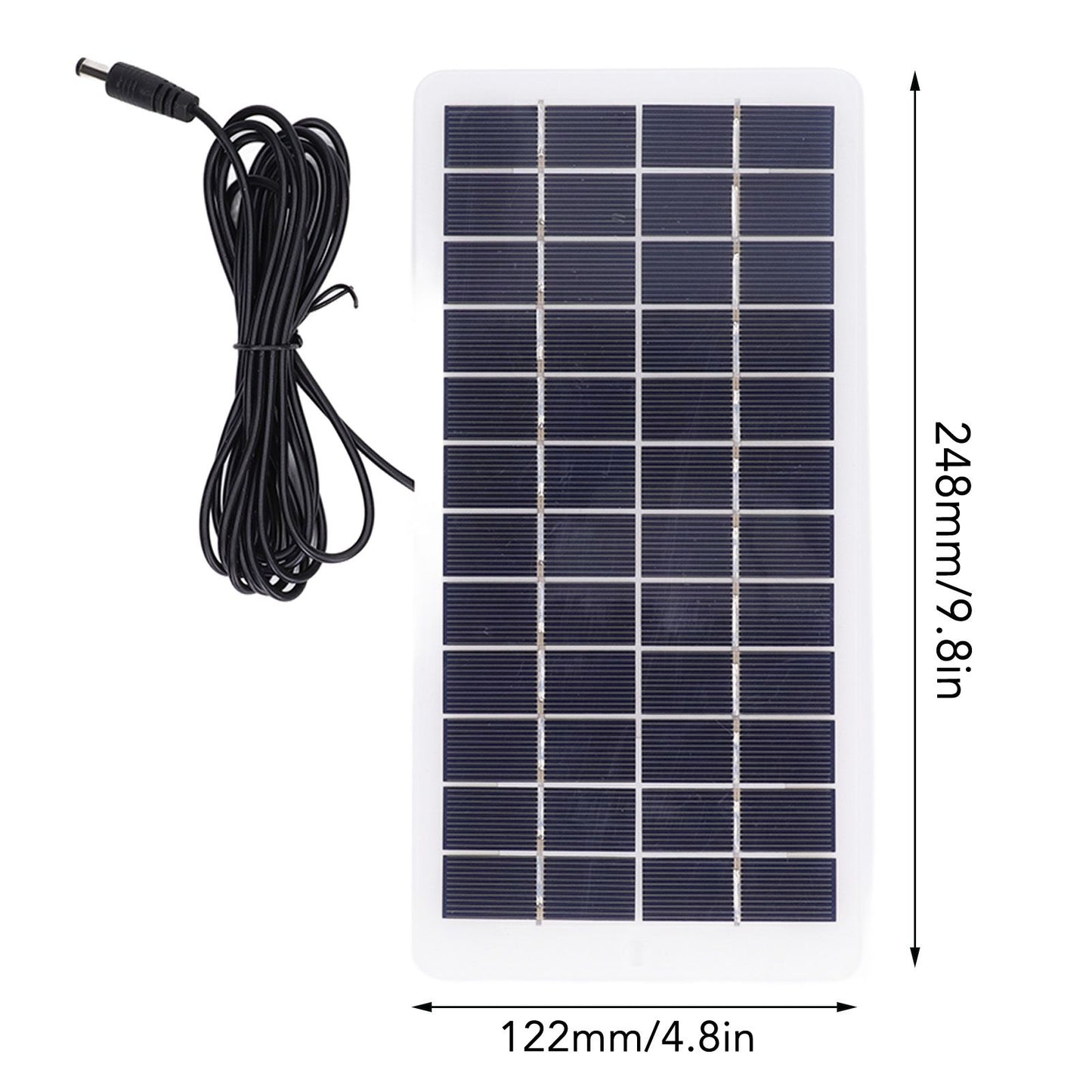 Solar Panel Polysilicon High Light Transmission Portable Solar Cell with DC Interface for 3.7V Battery 5W 12V V1294-YM3114220090811-0421