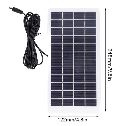 Solar Panel Polysilicon High Light Transmission Portable Solar Cell with DC Interface for 3.7V Battery 5W 12V V1294-YM3114220090811-0421