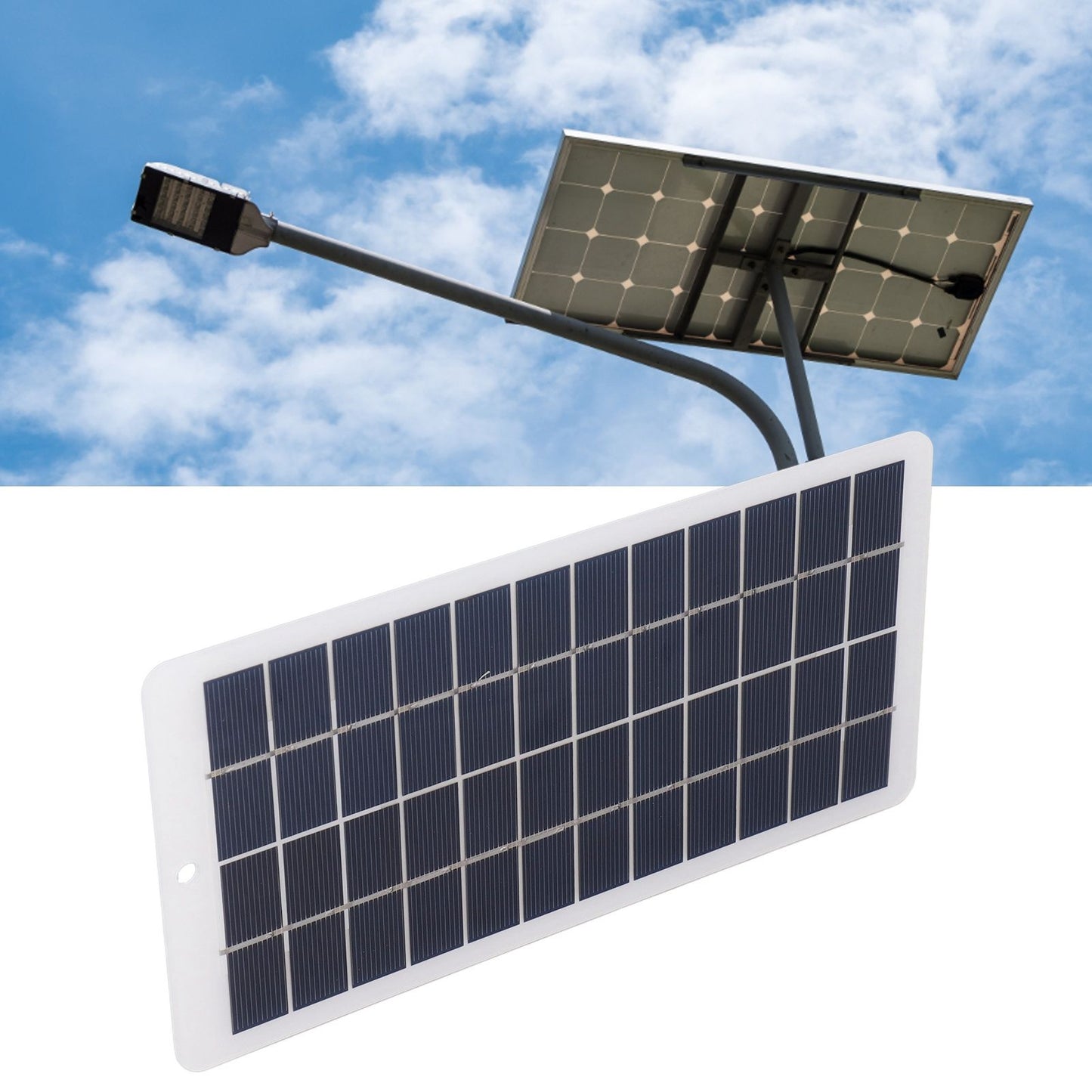 Polycrystalline Silicone Solar Panel 5W 12V High Light Transmittance Portable Solar Panel Charger for Street V1294-YM3114220090911-0421