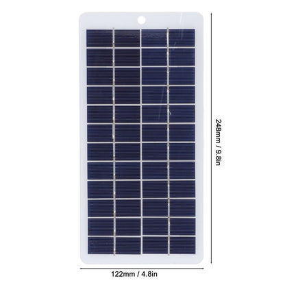 Polycrystalline Silicone Solar Panel 5W 12V High Light Transmittance Portable Solar Panel Charger for Street V1294-YM3114220090911-0421