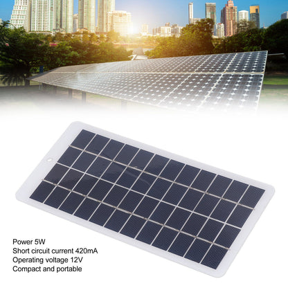 Polycrystalline Silicone Solar Panel 5W 12V High Light Transmittance Portable Solar Panel Charger for Street V1294-YM3114220090911-0421