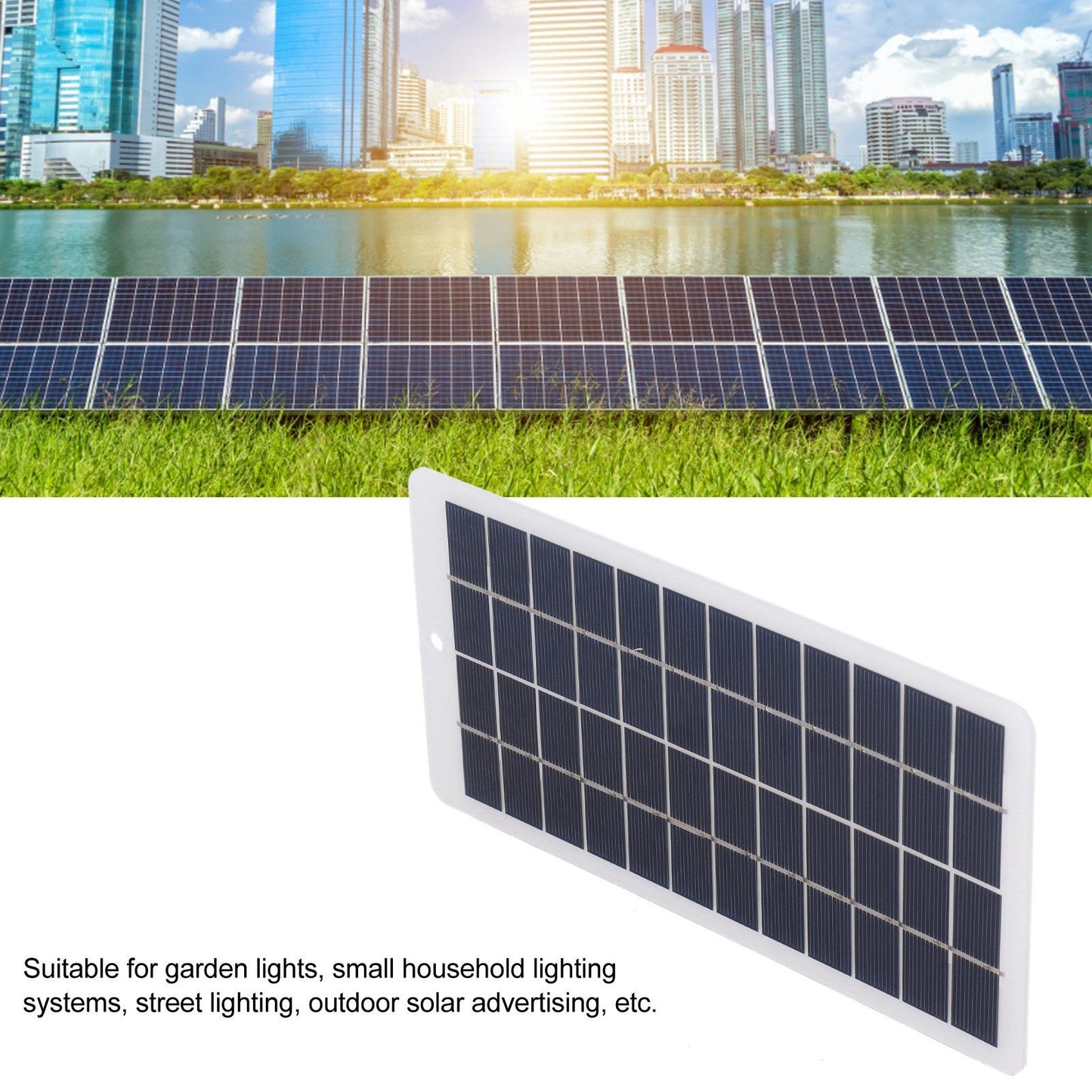 Polycrystalline Silicone Solar Panel 5W 12V High Light Transmittance Portable Solar Panel Charger for Street V1294-YM3114220090911-0421
