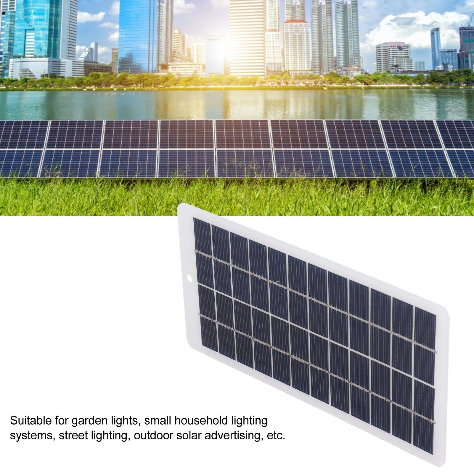 Polycrystalline Silicone Solar Panel 5W 12V High Light Transmittance Portable Solar Panel Charger for Street V1294-YM3114220090911-0421