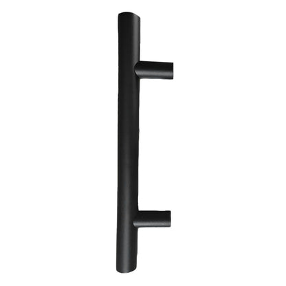Sliding Barn Door Handle Carbon Steel 4.8mm Thick Double Sided Barn Door Push Pull Handle Black Round Handle V1294-YM3114220092411-0421