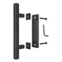 Sliding Barn Door Handle Carbon Steel 4.8mm Thick Double Sided Barn Door Push Pull Handle Black Square Handle V1294-YM3114220092412-0421