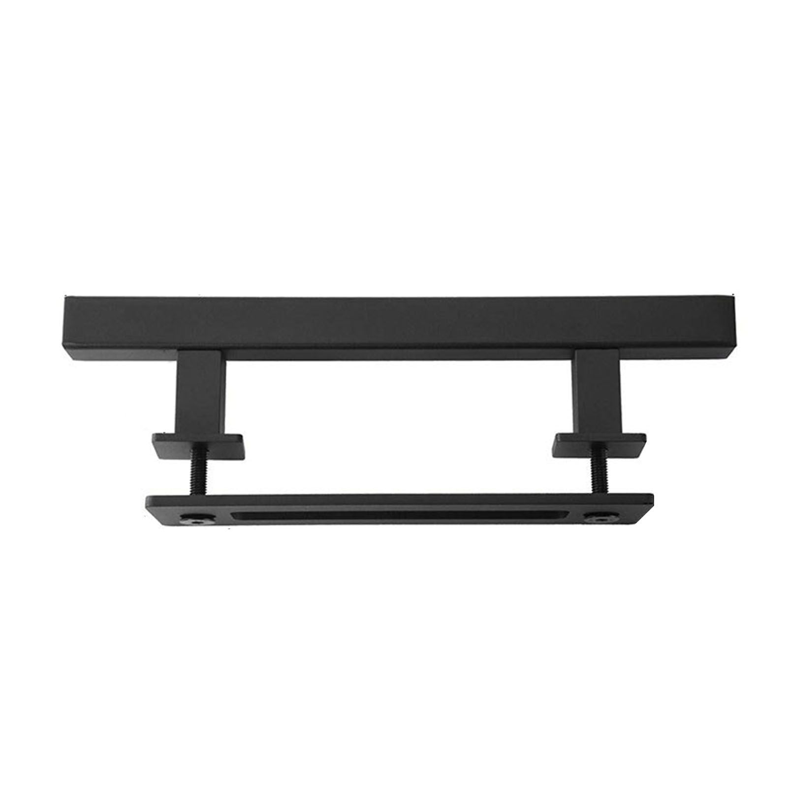 Sliding Barn Door Handle Carbon Steel 4.8mm Thick Double Sided Barn Door Push Pull Handle Black Square Handle V1294-YM3114220092412-0421