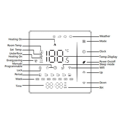 Smart Thermostat WiFi Programmable Phone App Control Water Floor Heating Temperature Controller for Tuya AC V1294-YM3114220092611-0421