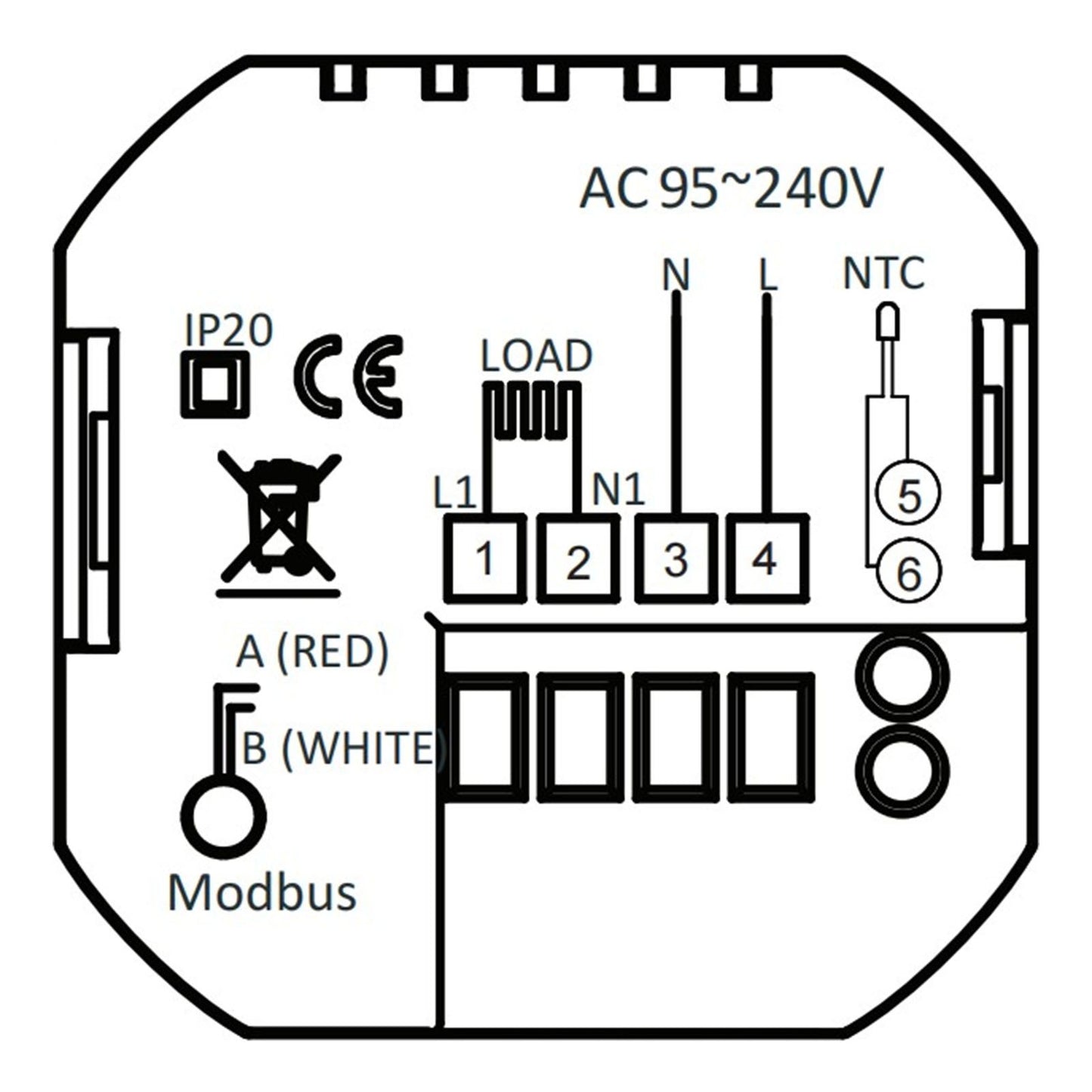Household Smart Thermostat Programmable App Voice Control Electric Floor Heating Temperature Controller for V1294-YM3114220093111-0421