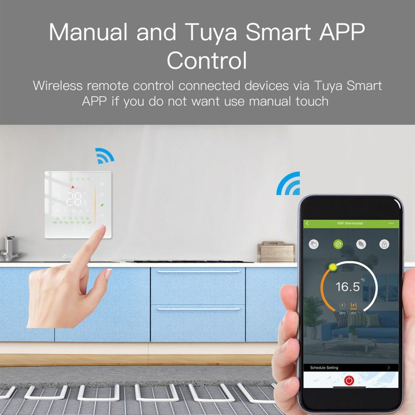 Household Smart Thermostat Programmable App Voice Control Electric Floor Heating Temperature Controller for V1294-YM3114220093111-0421